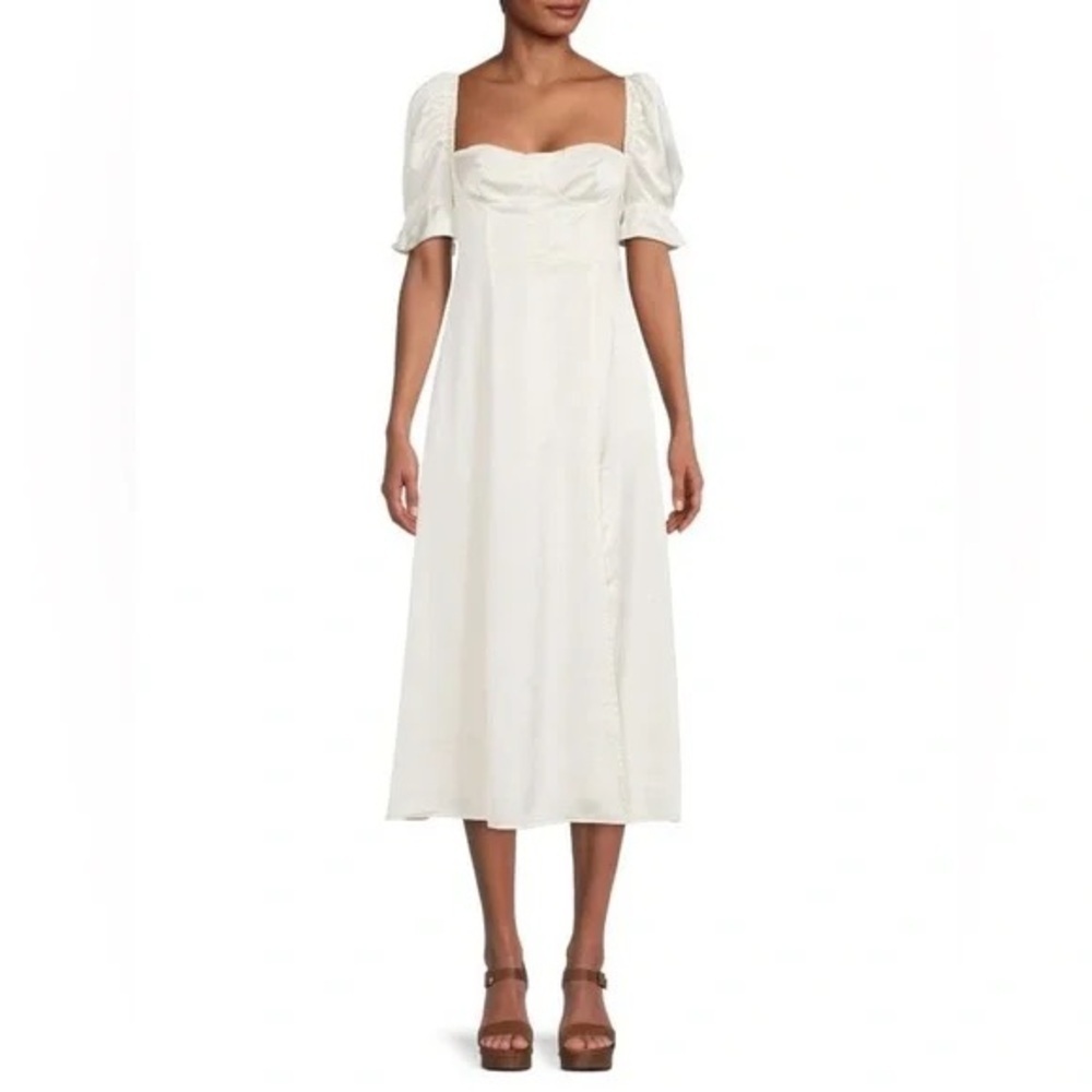 WE WORE WHAT Puff Sleeve Midi Dress - Picture 2 of 10
